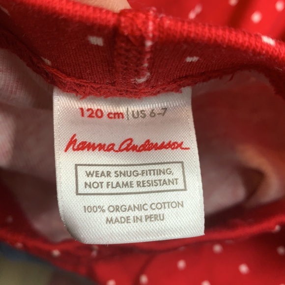 Hanna Andersson size 4 or 100cm top pajamas bottoms size 120cm - Picture 7 of 7